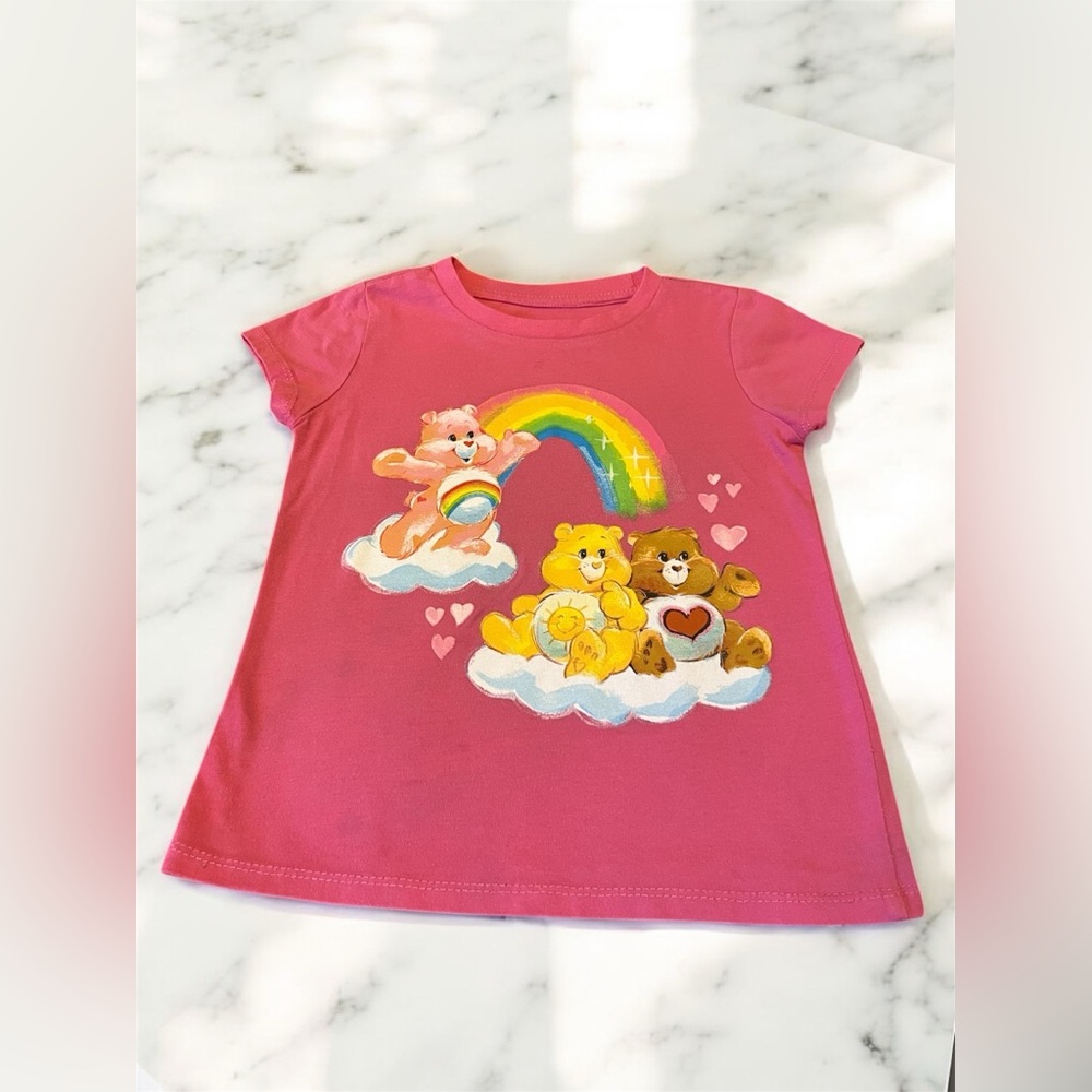 Care Bears Pink T-Shirt with Rainbow Design